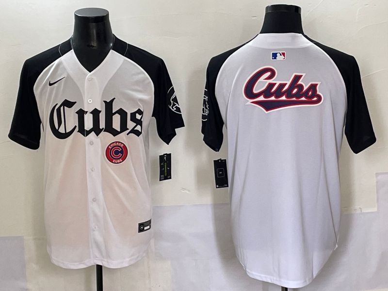 Men 2025 Chicago Cubs Blank White black Five generations Joint Name Nike MLB Jersey style 62